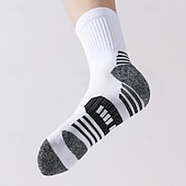 cheap Men&#039;s Socks-Men&#039;s 2 Pairs Multi Packs Socks Running Socks Casual Socks Black White Color Color Block Vacation Sports &amp; Outdoor Daily Basic Medium Spring Fall Fashion Casual