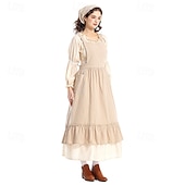 levne Pionýr / 19. století-250. výročí USA 19. století Divoký západ Prairie šaty Pioneer Girl Koloniální Průkopník Revoluční válka Maškarní kostým Dámské předvečer Všech svatých Karneval 4. července Dospělí Šaty Zástěra