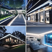 cheap LED Strip Lights-AC 220V COB LED Strip Lights Outdoor Waterproof IP65 White Super Bright 10W/M CRI 80 LED Rope Light With switch plug