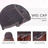 abordables Perruques Synthétiques Sans Bonnet-Perruque brune avec frange pour femmes, perruque synthétique longue et droite, résistante à la chaleur, pour filles, usage quotidien, fête, Halloween, cosplay, 24 pouces