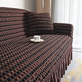 cheap Sofa Cover-3D Bubble Lattice Elegant Stretch Sofa Cover Loveseat Cover Couch Cover Spandex Elastic Sofa Slipcover Protector with Skirt