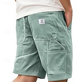 economico Pantaloncini casual-Per uomo Shorts Pantaloncini Estivi Pantaloncini casual Pantaloncini di velluto a coste Tasca Elastico in vita Coulisse Semplice Comodità Traspirante Corto All&#039;aperto Vacanza Canotta sportiva Casual