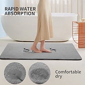 Χαμηλού Κόστους Απορροφητικό χαλί μπάνιου-χαλί μπάνιου πολυτελές ξενοδοχείο απορροφητικό γρήγορο στεγνό χαλί αντιολισθητικό παχύ χαλί για είσοδο ντους τουαλέτας μαλακό μαξιλάρι δαπέδου απορρόφησης νερού