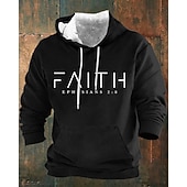 Men's Hoodie Black Gray Hooded Letter Pocket Print Sports & Outdoor Daily Holiday Polyester Streetwear Basic Casual Spring Autumn / Fall Clothing Apparel Hoodies Sweatshirts4