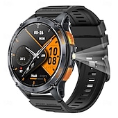 Χαμηλού Κόστους Smartwatch-Νέο στρατιωτικό έξυπνο ρολόι για άνδρες με φακό LED, πυξίδα 1.43, λειτουργίες οθόνης AMOLED, ανθεκτικό έξυπνο ρολόι για iOS και Android