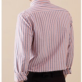 economico camicie oxford da uomo-Per uomo Camicia Camicia elegante Camicia button-down Camicia Oxford Camicia a righe A righe Abbigliamento quotidiano Abbigliamento Aziendale Rosa chiaro Giallo Blu marino scuro Blu Manica Lunga
