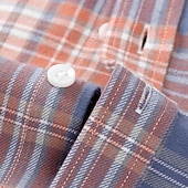 cheap Men's Dress Shirts-Men's Shirt Dress Shirt Collared Shirt Button Up Shirt Plaid / Striped / Chevron / Round Daily Wear Corporate Clothing White+khaki Pink Wine Navy Blue Long Sleeve Shirt Collar All Seasons Clothing