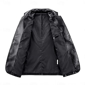 cheap Men's Classic Blazers-Men's Faux Leather Jacket Blazer Jacket Formal Office Casual Daily Pocket Punk Fashion Spring &amp; Summer PU Leather Synthetic Leather Solid Color Pocket Comfy Single Breasted Blazer Black Coffee