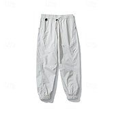 preiswerte Unterteile-Herren Cargohosen Wanderhosen Jogginghose Regenhose zum Wandern Winter Außen Normale Passform Wasserdicht Winddicht Unterteile Kordelzug Tasche Elastischer Bund Dunkelgrau Schwarz Camping / Wandern