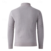 baratos suéter cardigã masculino-Homens Sueter Cardigan Suéter Cortado Suéter com zíper Suéter de malha Estriado Tricotar Tops regulares Tosão Tecido Colarinho Chinês Moda Clássico Férias Roupa Diária Roupa Outono Inverno Vermelho