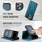abordables Coques iPhone-téléphone Coque Pour iPhone 16 Pro Max Plus iPhone 15 14 Pro Max Plus iPhone 13 12 Pro Max Étui Portefeuille avec Support Détachable Magnétique Rétro TPU faux cuir