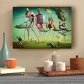 baratos Até 30 $-1 peça pôster de tela surrealista, arte de parede de uma sociedade ruim, pintura para banheiro, quarto, escritório, sala de estar, decoração de parede, decoração de casa, sem moldura
