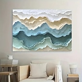 Недорогие Снижено до $30-современное абстрактное искусство на холсте безрамное украшение для гостиной и спальни, белое