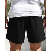economico Pantaloncini casual-Per uomo Shorts Pantaloncini Estivi Pantaloncini casual Tasca Elastico in vita Coulisse Semplice Comodità Traspirante Corto All&#039;aperto Vacanza Canotta sportiva Casual Nero Bianco Micro-elastico