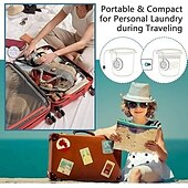 economico Articoli per la casa-Mini lavatrice e lavastoviglie portatile automatica piccola turbo centrifuga lavatrice per calzini biancheria intima contenitore per borotalco comodo compatto aiutante per il bucato