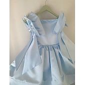 cheap Flower Girl&#039;s Dresses-Kids Girls&#039; Flower Girl Dress Party Dress Solid Color Sleeveless Performance Wedding Party Mesh Princess Sweet Mesh Mid-Calf Sheath Dress Tulle Dress Flower Girl&#039;s Dress Summer Spring Fall 4-13 Years