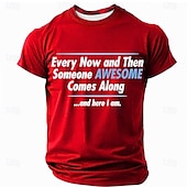 cheap Men&#039;s Funny T shirts-Men&#039;s Every Now And Then Someone Awesome Comes Along Funny Slang T Shirt Short Sleeve T shirt 3D Print Crew Neck Shirt Fashion Daily Basic Street Casual Daily All Seasons Clothing