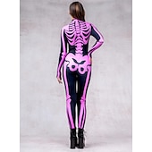 olcso Páros és csoportos jelmezek-koponya csontváz test halloween csoportos páros jelmezek teljes testes macskaruha ijesztő jelmez férfi női fiú gyermek felnőttek előadás buli klub halloween karnevál halottak napja könnyű