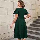 billige Kjoler-1950-tallet Retro / vintage Middag Flare kjole Store størrelser Kostyme Dame Feriereise Ball Fest / aften Voksne Kjole Vår sommer