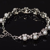 cheap Bracelets-Women's Bracelet Tropical Precious Elegant Luxury Alloy Bracelet Jewelry Silver For Party