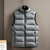 preiswerte Westen-Herren Wanderweste Pufferweste Ärmellos Weste Außen Thermowarm Winter Tasche Polyester Schwarz Blau Grün Jagd Angeln Klettern