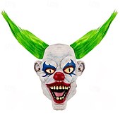 economico Maschera di Halloween &amp; Accessori-Maschera di Halloween, cuffia in lattice, cuffia da clown, maschera sorridente, faccia da fantasma, performance, bar, palla, cosplay, accessorio