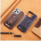 billige iPhone-etuier-telefon Etui Til iPhone 16 Pro Max Plus iPhone 16 iPhone 15 Pro Max Plus iPhone 15 iPhone 14 Pro Max Plus iPhone 13 Pro Max Mini Bakdeksel med stativ Kortspor Støtsikker Kontor / Bedrift TPU PU lær