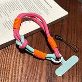 cheap Phone Lanyards &amp; Wrist Straps-Phone Case For Lanyards Universal with Wrist Strap Color Gradient Geometric Pattern Polyester