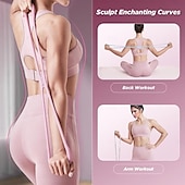 abordables Soins Personnels &amp; Santé-Bande de résistance pour le yoga 25 lb/35 lb, bande de fitness extensible, bandes d&#039;exercice en forme de 8 polyvalentes, aide à la traction en forme de 8 pour la mobilité des épaules &amp;développement du