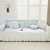 billige Sofateppe-1 stk. kirsebærblomst anti-klorer sofatrekk heldekkende universal nytt jacquardfløyel helårs elastisk beskyttelsestrekk, japansk kirsebærblomstmønster sklisikkert 360° viklet seteputebeskytter