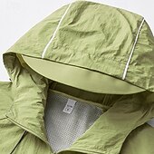 preiswerte Sportjacke-Herren Leichte Jacke Outdoorjacke Hautjacke Freizeitjacke Urlaub Täglich UPF50+ Windjacke Tasche Sommer Frühling Einfach Mode Klassisch Mit Kapuze Regulär Schwarz Elfenbein Hellgrün Orange Grün Jacken