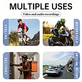 رخيصةأون كاميرات شبكات IP الداخلية-كاميرا للجسم مع تسجيل الصوت والفيديو عدسة دوارة 180 درجة لمدة ساعتين 1080 بكسل كاميرا للجسم للرؤية الليلية كاميرا للجسم للسفر الشخصي والمشي والتمرين