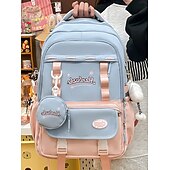 Недорогие Рюкзаки для детей и подростков-Школьный рюкзак для девочек в пастельных тонах в стиле кавайи – вместительный рюкзак с плюшевой игрушкой и карманом для монет для подростков и школьников