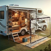 ieftine Protecție solară-Prelată impermeabilă transparentă, husă impermeabilă, material îmbunătățit de înaltă calitate, cu margini rezistente la rupere, pentru camping în aer liber, terasă, picnic, carport, grădină, balcon și