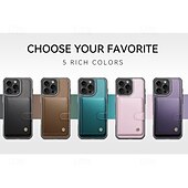 お買い得  iPhone用ケース-電話 ケース 用途 iPhone 16 Pro Max プラス iPhone 15 14 Pro Max Plus iPhone 16e バックカバー スタンド付き 磁石バックル ワイヤレス充電をサポート レトロ風 TPU PUレザー