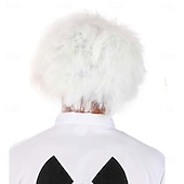 cheap Movie Character Wigs-Back to the Future Men&#039;s Doc Brown White Wig – Synthetic Hair for Cosplay, Halloween &amp; Movie Costume Parties