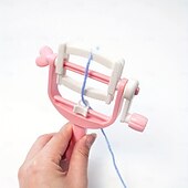 preiswerte DIY-Kunst-rosafarbener Mini-Quastenmacher, handgeführtes Bommel-Webwerkzeug, Quasten-Bastelmaschine für selbstgemachten Schmuck und Heimdekor, einfach zu verwenden