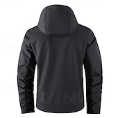 preiswerte Sportjacke-Herren Outdoorjacke Freizeitjacke Urlaub Täglich Winddicht Warm Tasche Herbst Winter Farbblock Buchstabe Mode Klassisch Mit Kapuze Regulär Weiß Dunkelgray Jacken