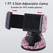abordables Service de Véhicule-Support de téléphone réglable pour voiture, support de ventilation bling, ventouse multifonction, support rotatif pour tableau de bord, support de téléphone portable pour la navigation dans