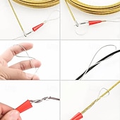 abordables Outillage à main-Dispositif universel d&#039;enfilage de fil, outil d&#039;extraction de câble d&#039;électricien, enfileur de fil pour conduits et canaux muraux, guide-fil en acier durable pour l&#039;installation de câbles électriques