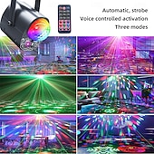 olcso Beltéri világítás-Diszkógömb fény dinamikus LED színpaddal&amp;amp;stroboszkópos fények - hangvezérelt party világítás DJ klubba, bárba, esküvőre, születésnapra, halloweenre, karácsonyra, DJ színpadi világítás