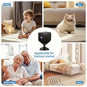 Недорогие IP-камеры для помещений-Компактная полноцветная мини-камера ночного видения с разрешением 1080p HD, магнитная установка для удобного удаленного мониторинга с помощью мобильного телефона — подходит для охраны домашнего офиса