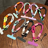 cheap Phone Lanyards &amp; Wrist Straps-Phone Case For Lanyards Universal with Wrist Strap Color Gradient Geometric Pattern Polyester