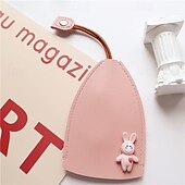 economico Organizzazione spazi-4 portachiavi in similpelle a forma di frutta, mini portachiavi estraibile alla moda per donna, organizer creativo per portachiavi auto.