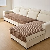 baratos Cortinas &amp; Cortinados-Capas de sofá de flanela acolchoada, protetores de móveis macios e duráveis, adequados para todas as estações, adequados para cães e gatos, laváveis à máquina, adequados para quarto, sala de estar,