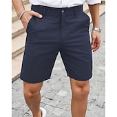 ieftine pantaloni scurți de lucru-Bărbați Pantaloni scurti de rochie Pantaloni scurți Burmuda Pantaloni scurți de lucru Buzunar Simplu Confort Respirabil Lungimea genunchiului În aer liber Afaceri Modă Casual Negru Bleumarin