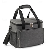 Недорогие камера хранения багажа и путешествий-Сумка-холодильник для женщин и мужчин для школы, офиса, пикника, похода на пляж, 15 литров, большая, водонепроницаемая, из ткани Оксфорд, утолщенная, переносная сумка-холодильник