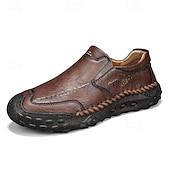 billiga Slip-ons och loafers till herrar-herrloafers i mjuk konstläder – halkfria promenadskor för vardagskomfort och bilkörning