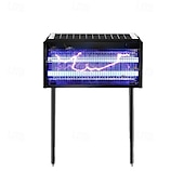 cheap Bug Zapper-Solar Bug Zapper Outdoor, Mosquito Zapper Waterproof Electric Fly Zapper Rechargeable Mosquito Killer Lamp with 15W Solar Panel, Cordless Fly Trap for Backyard, Patio, Garden, RV, Camping