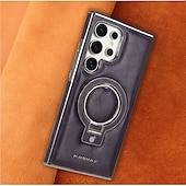 levne Pouzdra pro Samsung-telefon Carcasă Pro Samsung Galaxy S25 S24 S23 Ultra Plus Zadní kryt se stojánkem Magnetické Nárazuvzdorné Retro TPU PU kůže